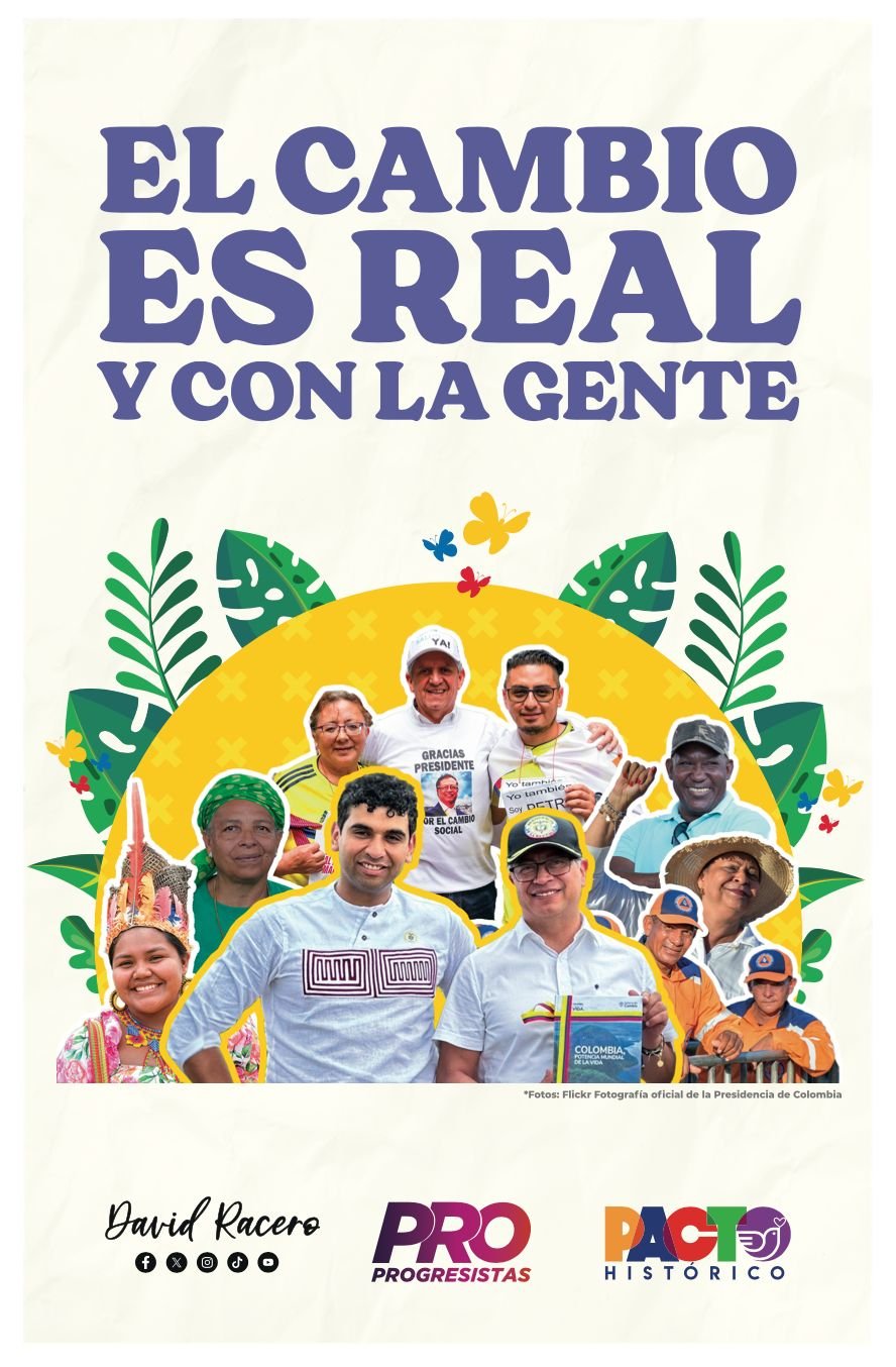 Portada del periódico de David Racero - El Cambio es Real y con la Gente